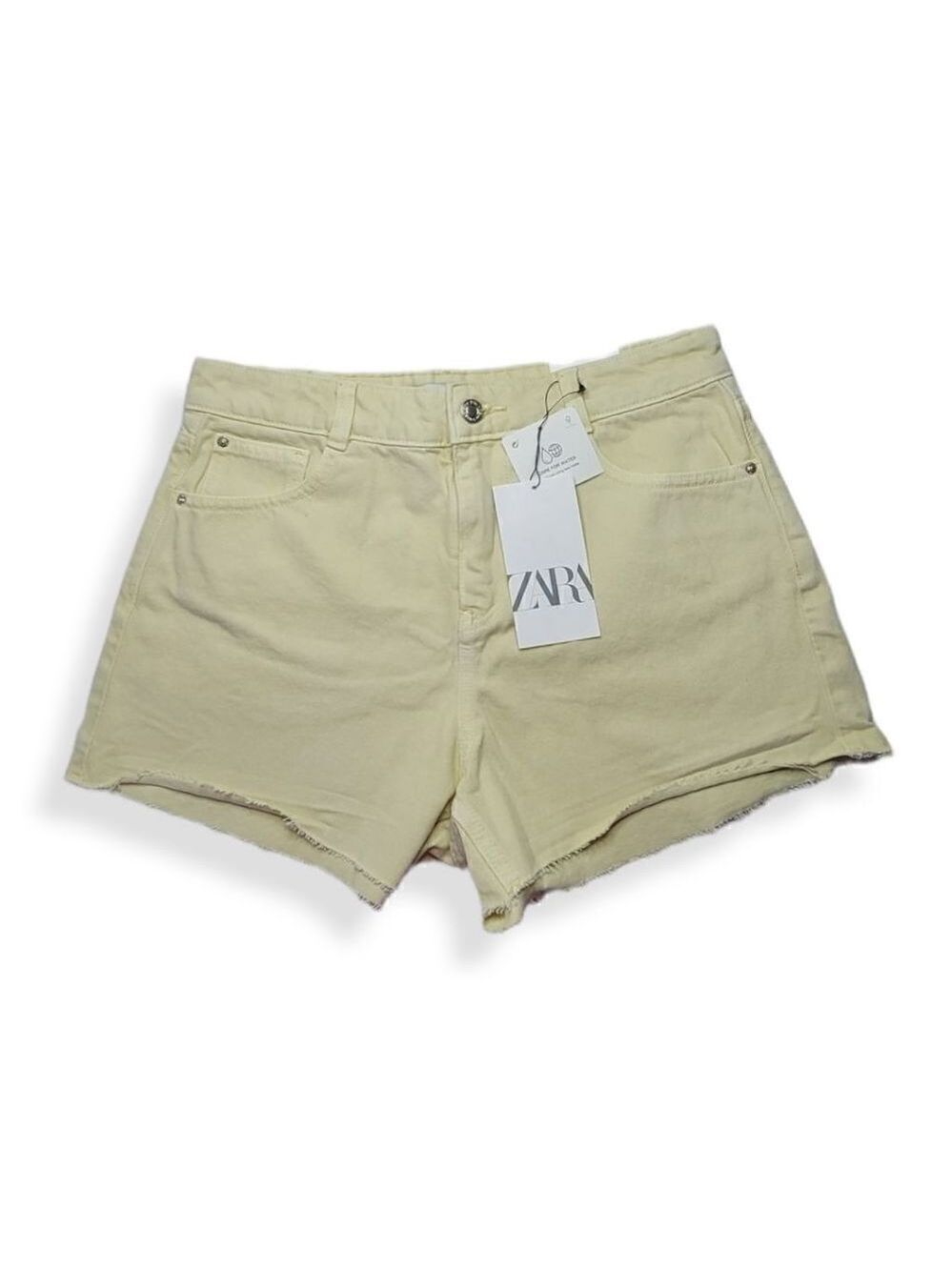 Zara Yellow cut off Shorts Size 4